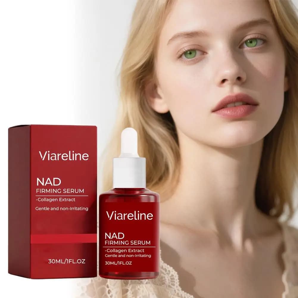 Viareline NAD+ Firming Serum 30ml, Collagen Peptide Moisturizing Anti-Aging Reduce Fine Lines Boosts Skin Elasticity Skin Care