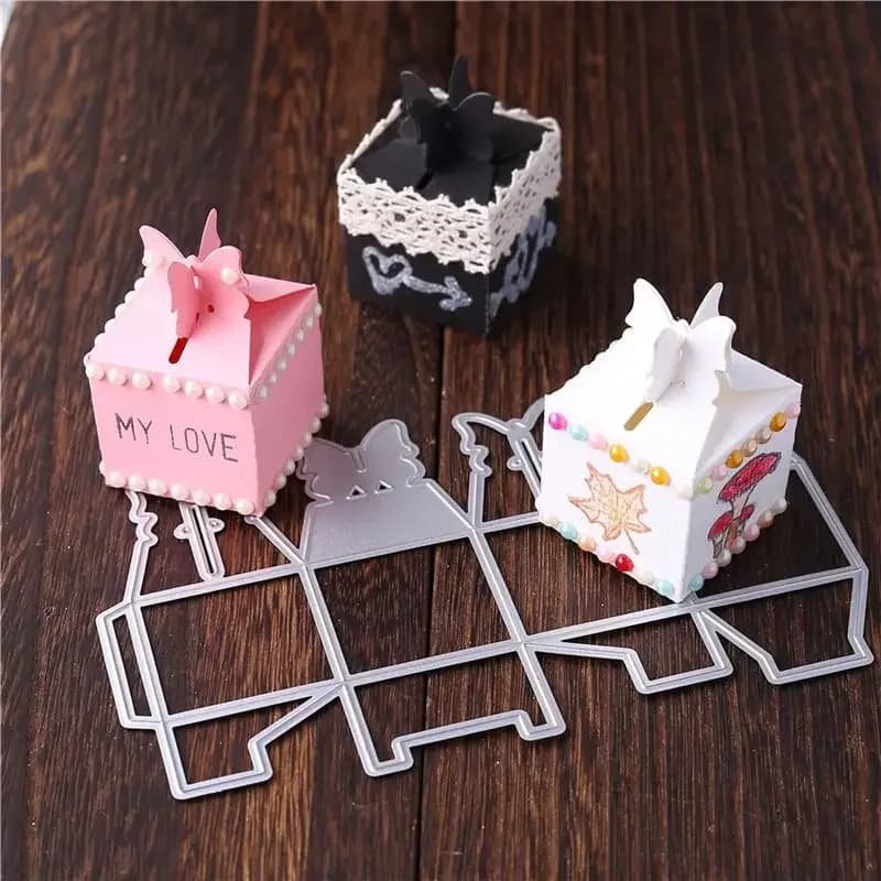Kokorosa Confezione regalo Fustelle in metallo Scrapbooking per la creazione di cartoline Fai da te Goffratura Tagli Stencil Craft Nuovo