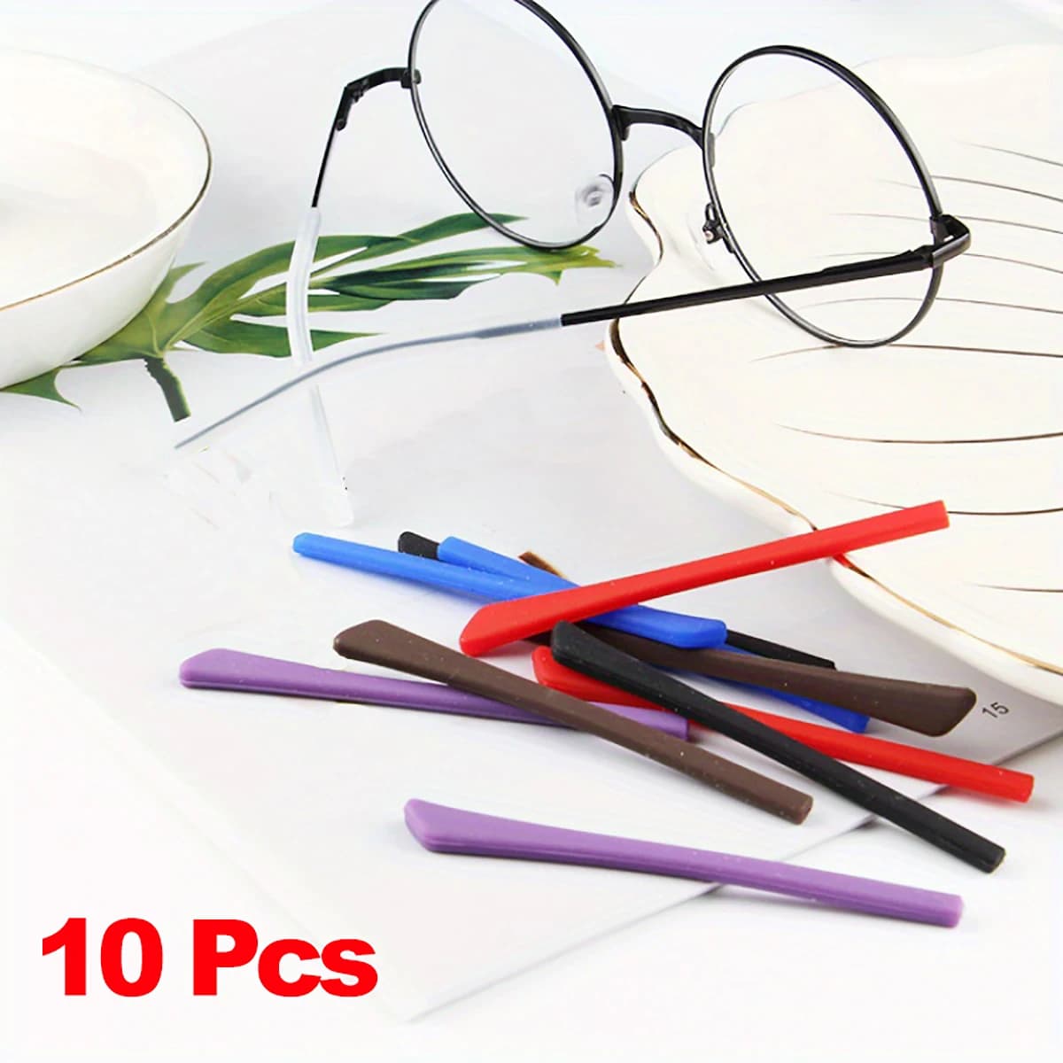 10 pezzi aste di ricambio per occhiali punte per occhiali in silicone punte per calzini per orecchie per gambe per occhiali in metallo sottile accessori per occhiali