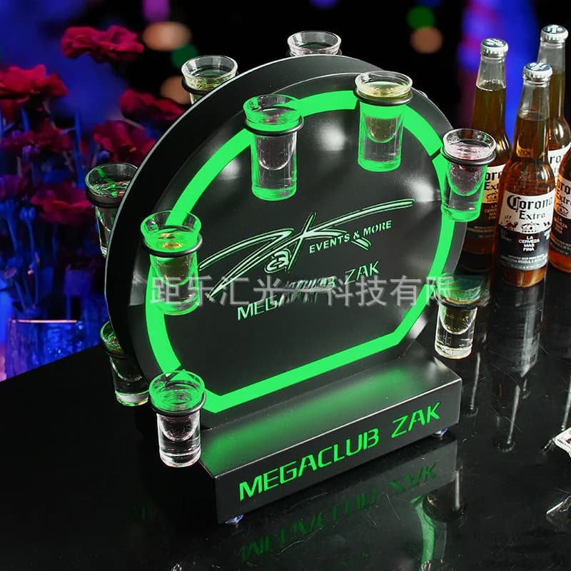 Portabicchieri luminoso a forma di proiettile per KTV, portabottiglie creativo da bar, portabicchieri per cocktail monodose, portabicchieri creativo per champagne da bar