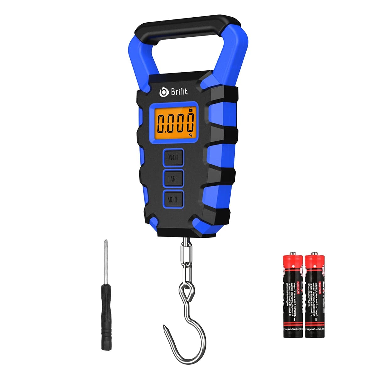 Bilancia Digitale Portatile da 50Kg con Righello, Bilancia Elettronica a Gancio per Pesca, Bilancia per Bagagli con Display LED