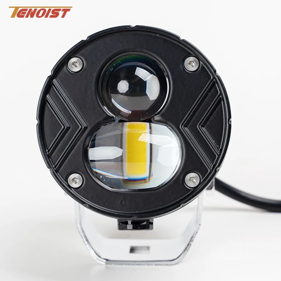 Super luminoso 3 pollici bianco giallo fascio alto basso LED testa da lavoro fendinebbia luce di guida per auto SUV camion ATV UTV 12-60V