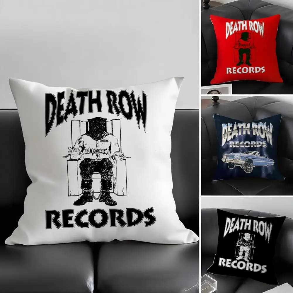 D-Death Row R-Record Record Label Federa per cuscino in tessuto ultra morbido e delicato sulla pelle, confortevole come una nuvola e con cerniera nascosta