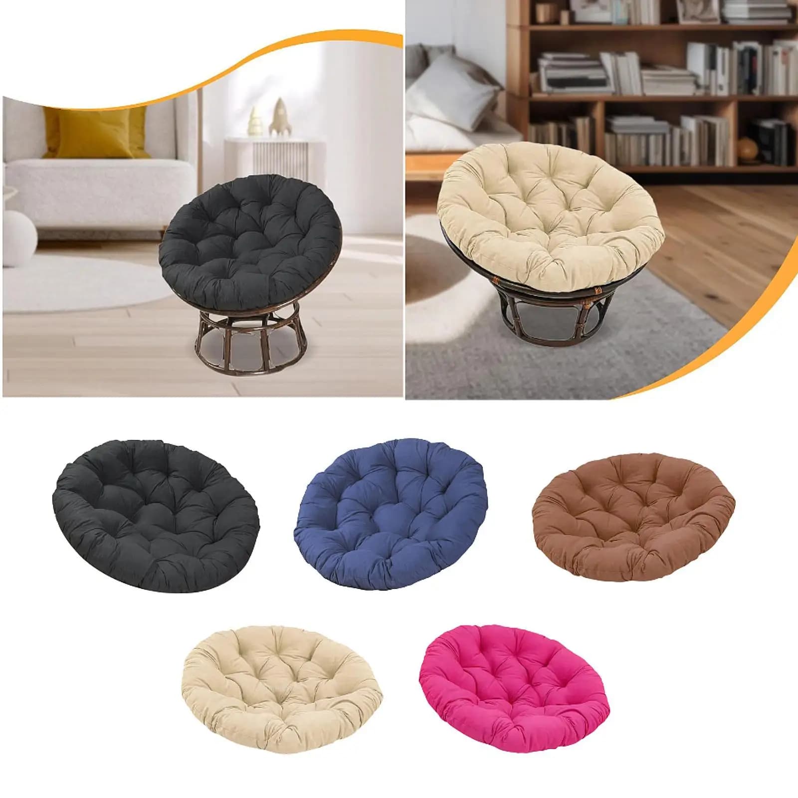 Round Chair Cushion Multipurpose Comfortable Floor Pillow Rocking Chair Cushion Patio Chair Pad for Meditation Living Room Sofa