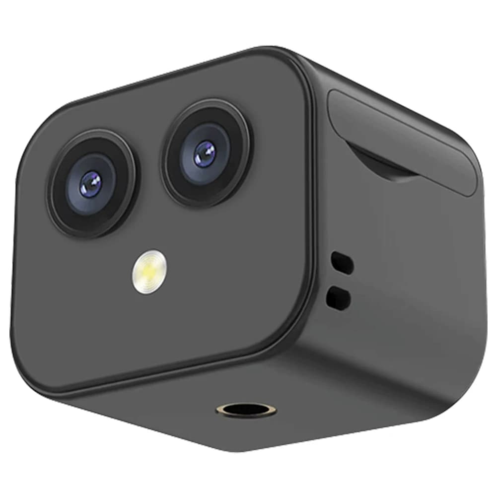1-2 Telecamere WiFi Mini 4K HD, Videocamera Wireless con Visione Notturna, Telecamera di Sicurezza e Monitoraggio, Ricaricabile USB, Visualizzazione Remota
