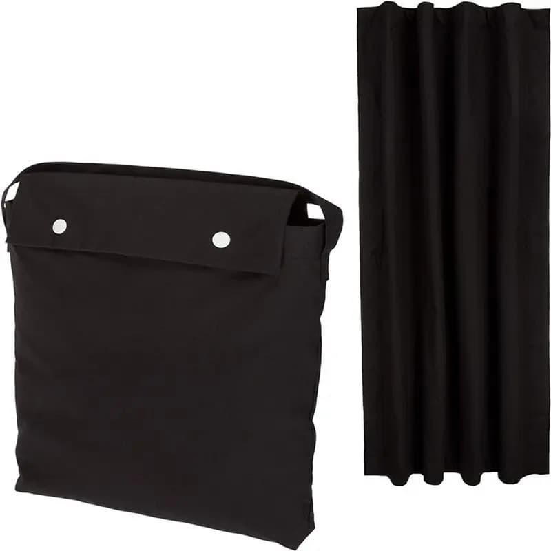 ABKY-Portable Minimalist Saving Noise Reducing Blackout Curtain Shade With Suction Cups, Fits Windows, 130Cmx200cm,Black,1Set