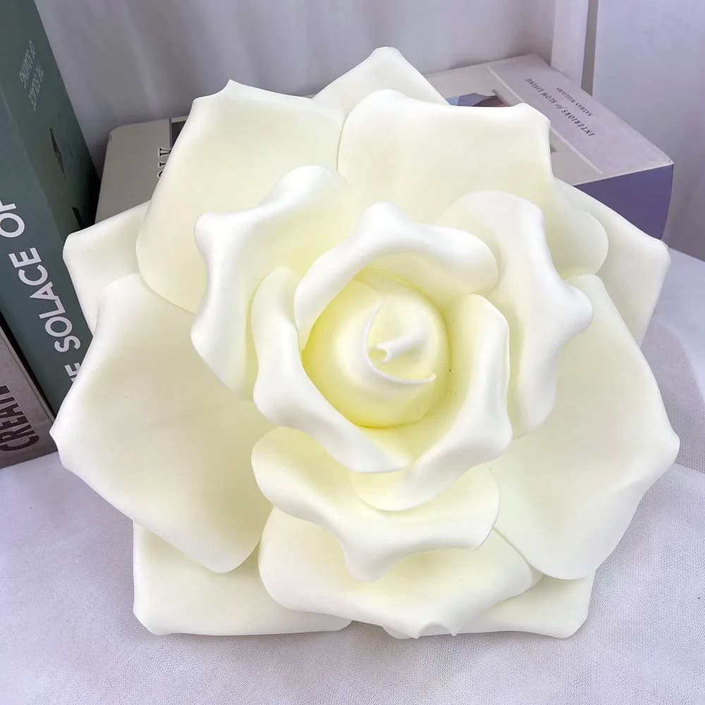 Testa di fiore Vetrina per negozio floreale Vetrina PE Fondo piatto in schiuma rosa Layout di sfondo da parete, Decorazione di nozze, Fornitura per feste fai-da-te
