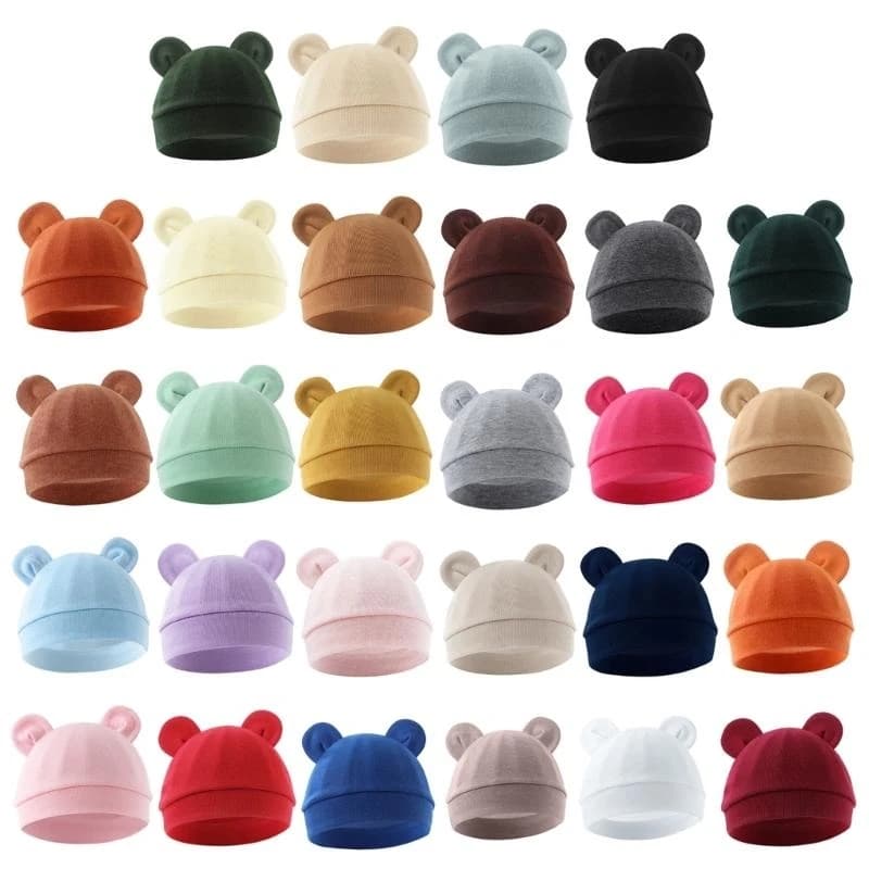 Children's hat in soft and breathable candy colors fetal caps caps cap to the