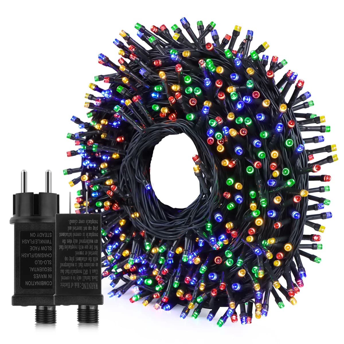 Luci natalizie per decorazioni natalizie per villaggio domestico 2024 Stringa LED 24V 20m 30m Ghirlanda di fata per albero di Natale Paese Cortile Giardino Matrimonio