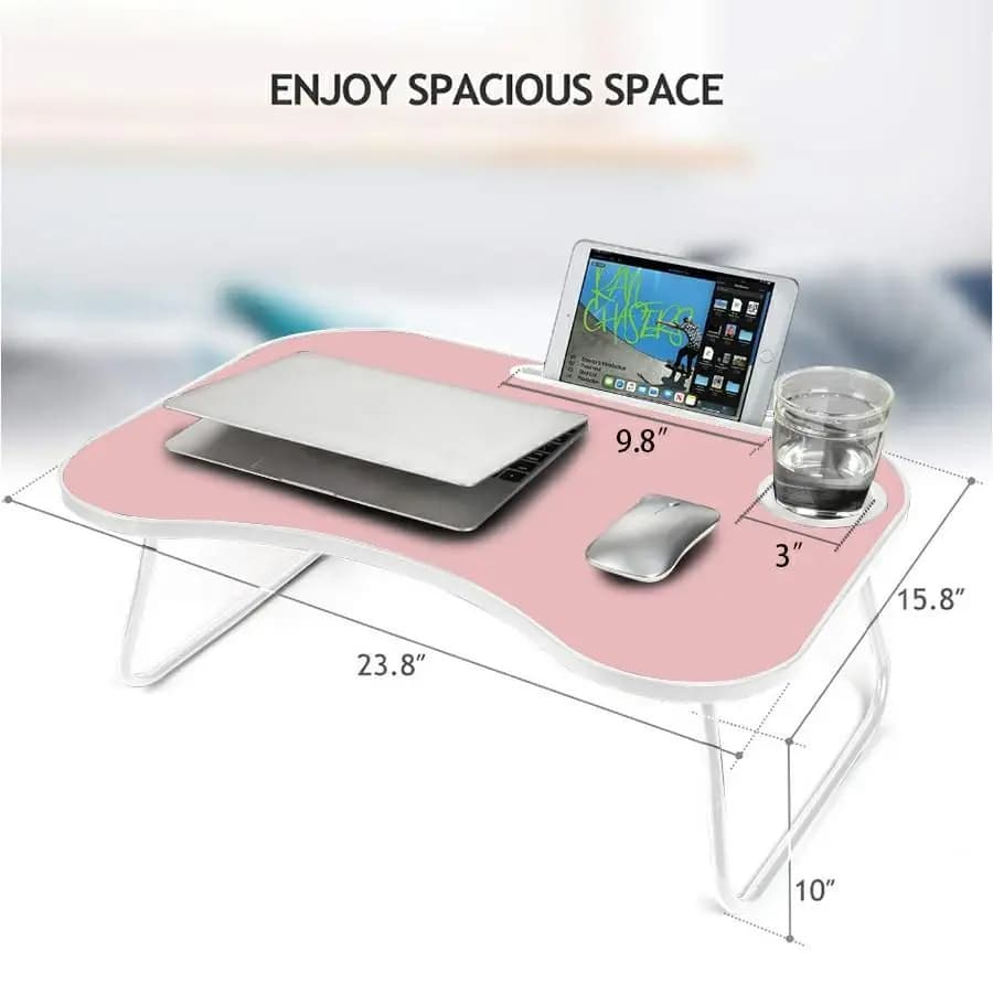 Supporto per laptop da letto, scrivania portatile, 23.8"*15.8"*10" Perfettamente dimensionato per utilizzare in lunghi viaggi in auto, a letto, a casa, sul divano