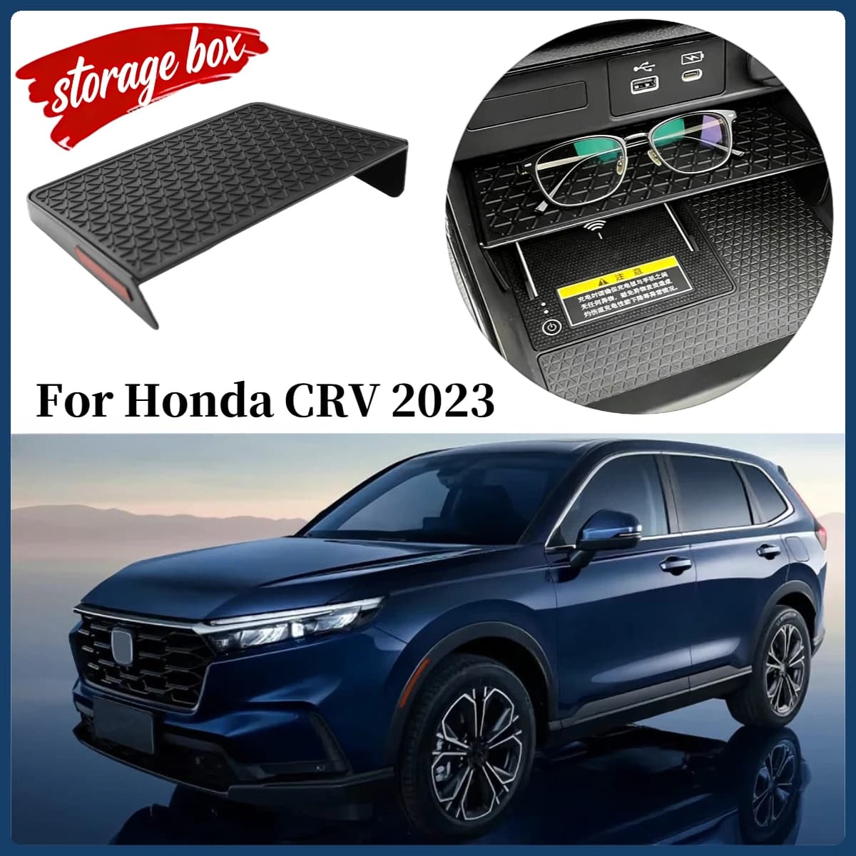 Scatola portaoggetti per console centrale auto per Honda CRV CR-V 2023-2025 Accessori per vassoi portaoggetti per controllo centrale interno