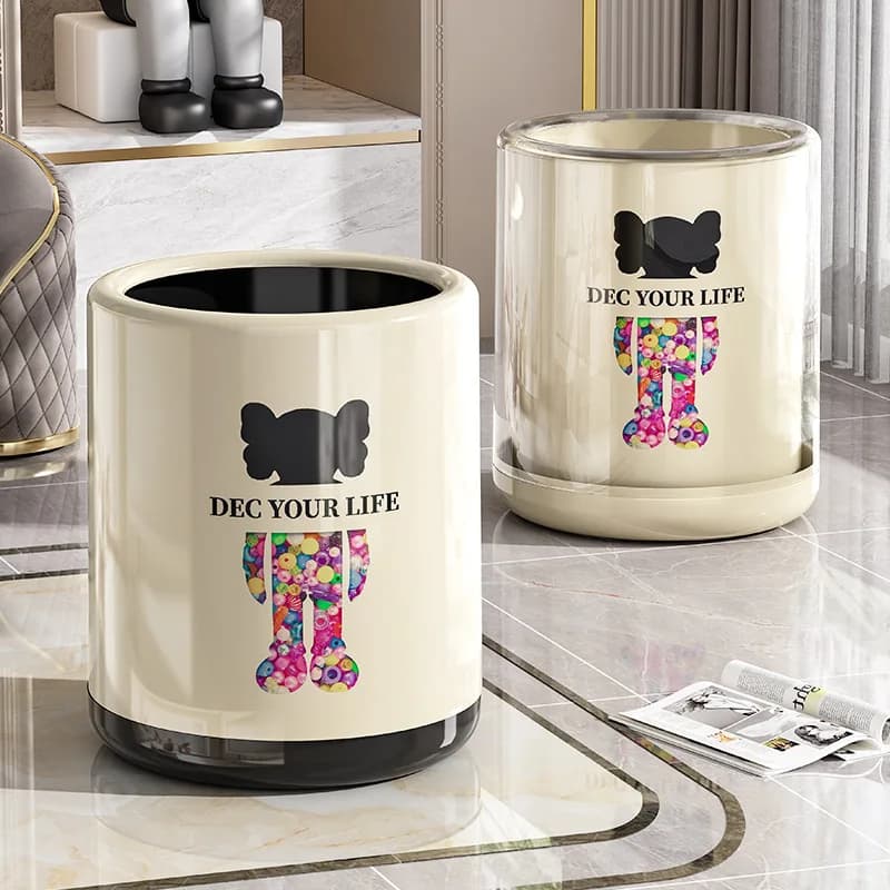 Nuovo modello di cestino per rifiuti - moderno, semplice, lussuoso, di alta gamma per uso domestico. Adatto per soggiorno, camera da letto, toilette, bagno e