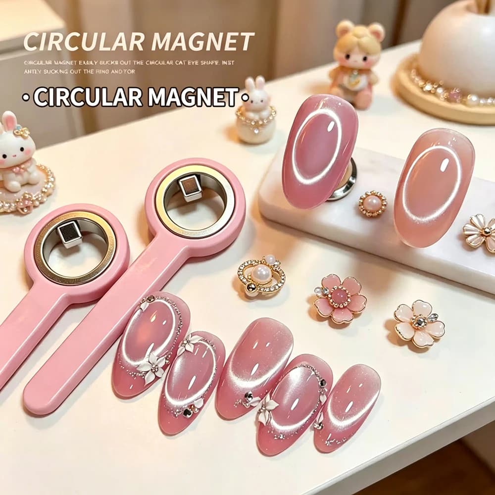 Magnetic ring stick circular effect cat's eye, magnetic effect alone for UV gel, manicure accessories and nail art.