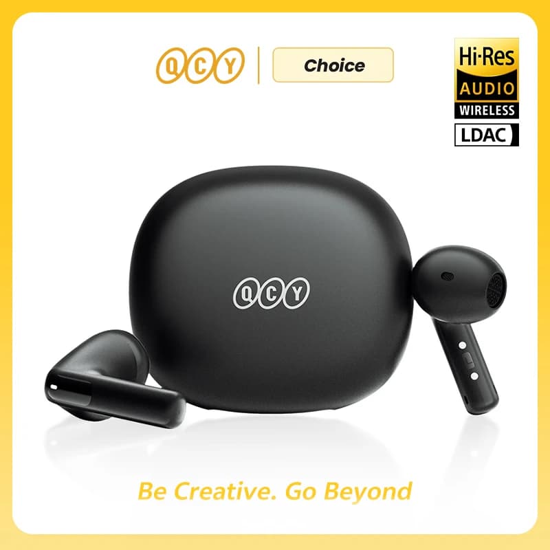 QCY AilyBuds E10 High resolution audio wireless earphones with codec LDAC Bluetooth 5.4 TWS headphones Semi-in-ear 27H