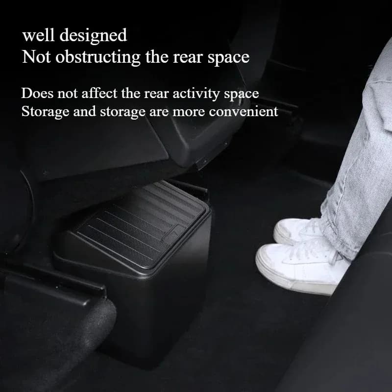 Per Tesla Model Y Juniper 2025: Cestino per Rifiuti Posteriore, Contenitore Centrale Sotto il Sedile, Vassoio Organizer, Accessori Auto