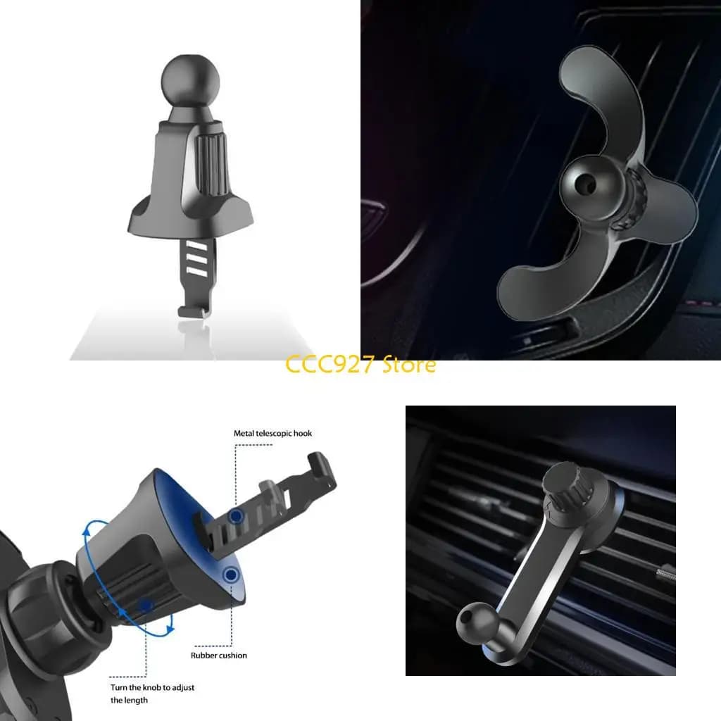 B03F Adattatore per clip per montaggio presa d per auto universale da 17 mm per supporto per telefono
