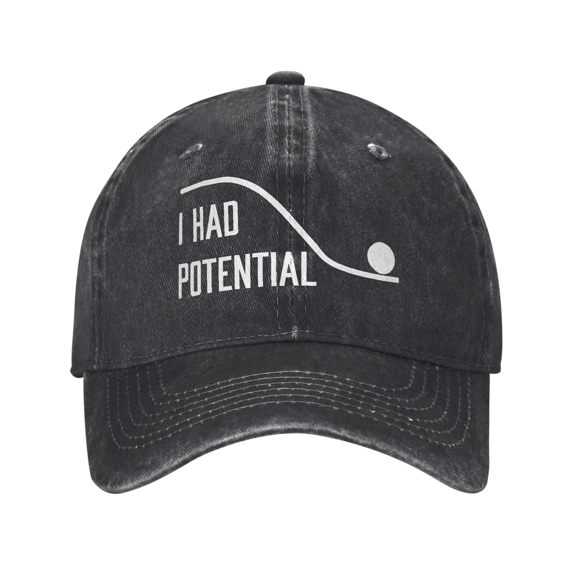 Unisex i-had-potential Cap Outfits Baseball Caps Classic Trucker Hat Adjustable