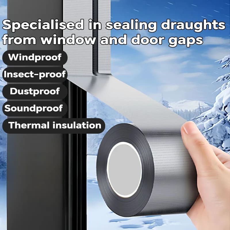 High-Strength Windproof Window Sealing Tape Self Adhesive Strip Dustproof Waterproof Removable DIY Tape Door Weather Stripping