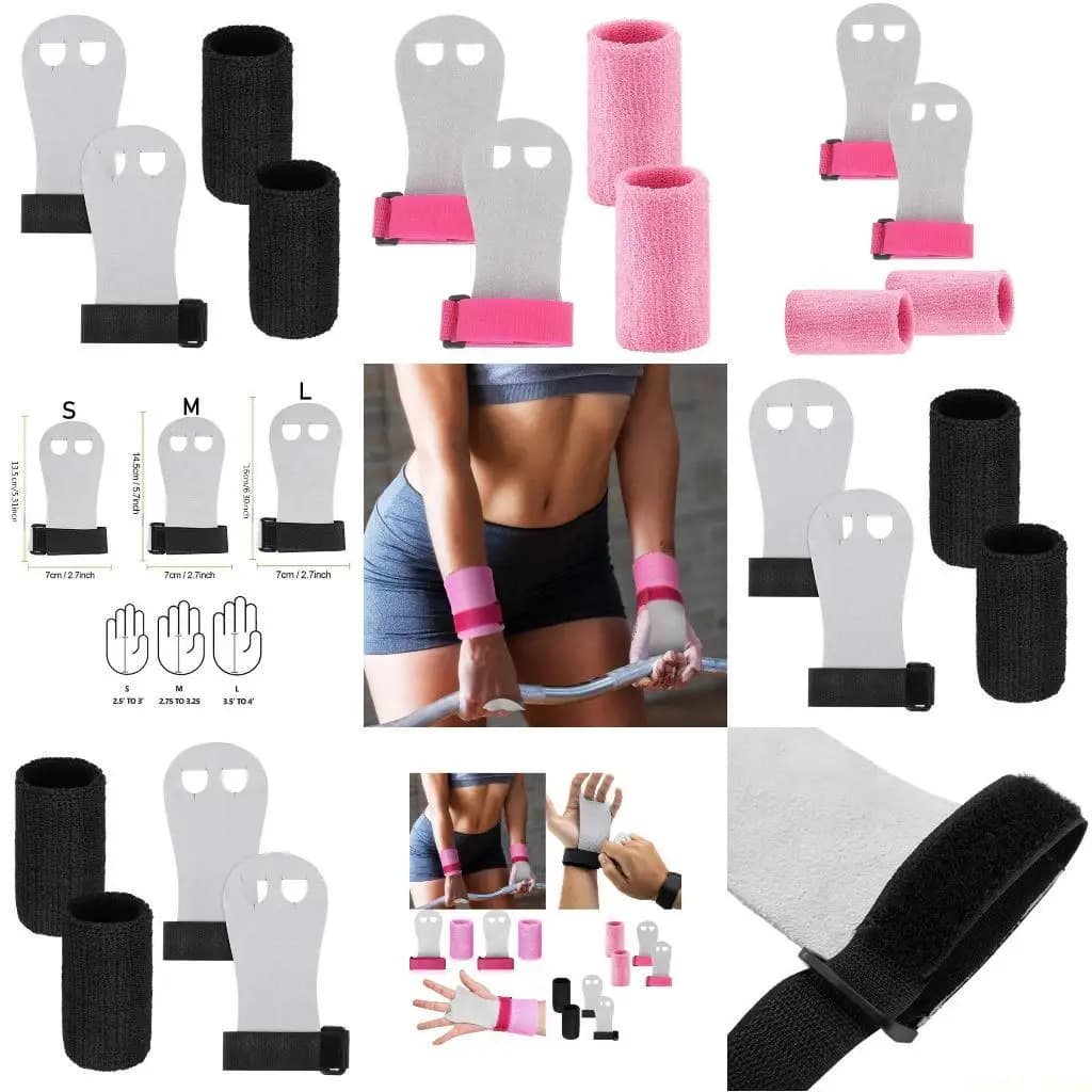 U2JB Guanti con impugnatura per bambini, Supporto per il polso, Impugnature da ginnastica, Guanti da allenamento e fasce per i e