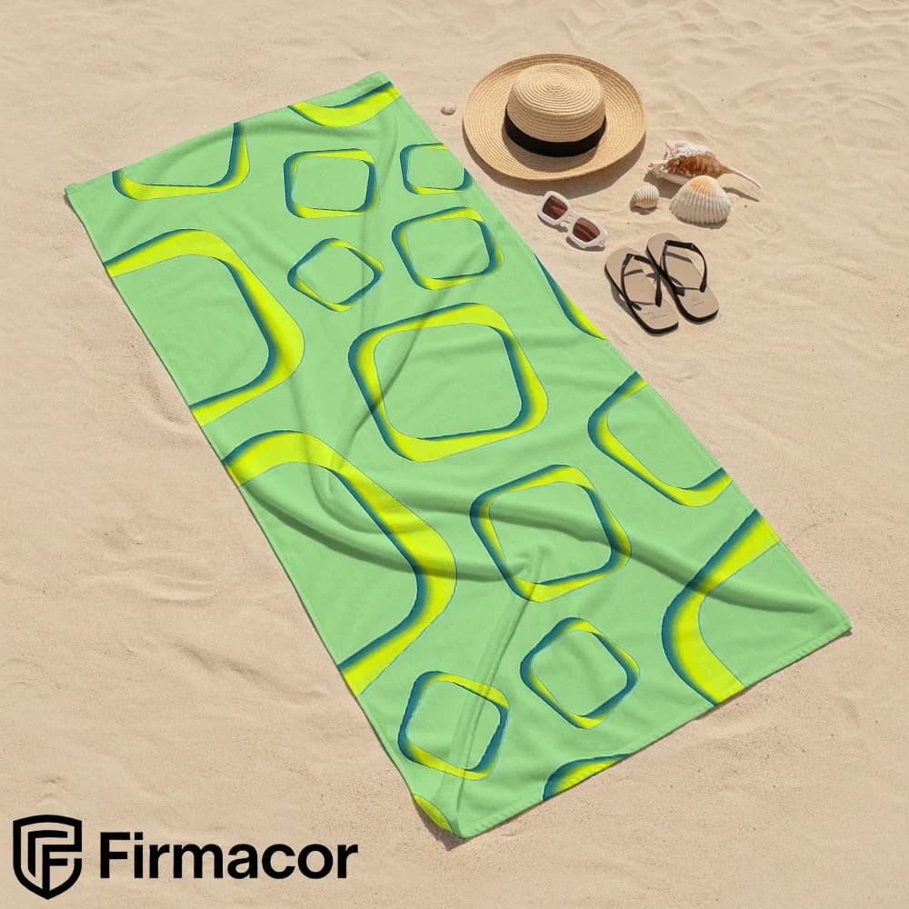 Lime Green 3D Hollow Microfiber Beach Towel Quick Dry Sand Free Oversized Soft Absorbent Bath Towel for Swimming Pool Travel Gym