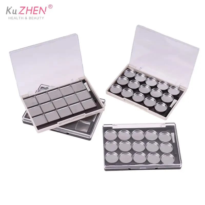 1 pcs magnetic vacuum cosmetics palette shade fard make-up box DIY with 15 grids iron plate and brush Paleta De Maquiagem