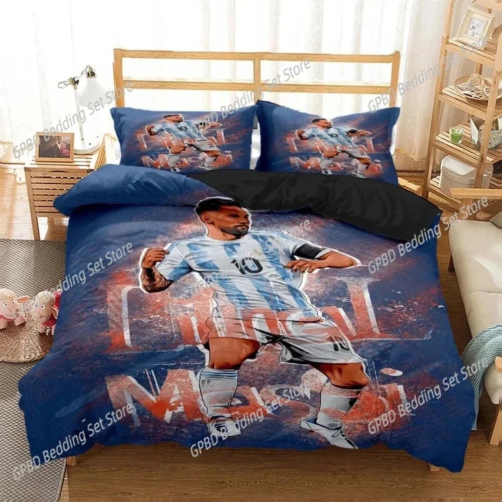 3D Print Football Star NO.10 Bedding Set Boys Girls Twin Queen Size Duvet Cover Pillowcase Bed Adult Home Textileextile
