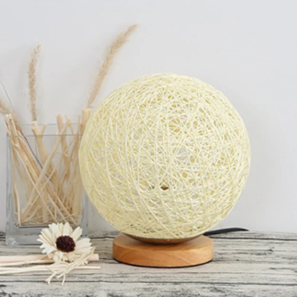 Luci LED Regolabili a Sfera in Rattan 20Cm USB, Luci Decorative per Camera da Letto, Matrimoni, Feste, Atmosfera Romantica
