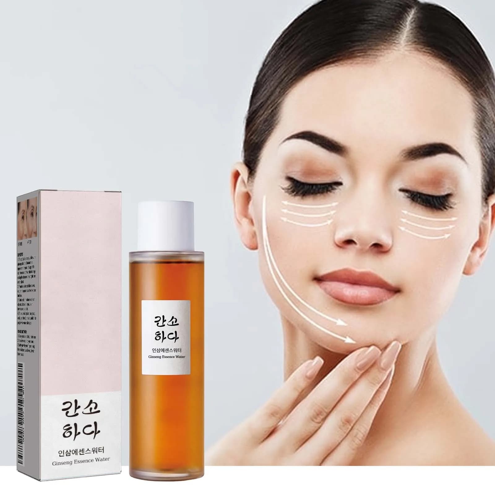 Ginseng Essenza per il viso Idratare Schiarire la linea sottile Liscia Ripristina la pelle secca e opaca Illumina il siero Tonico idratante per la cura del viso