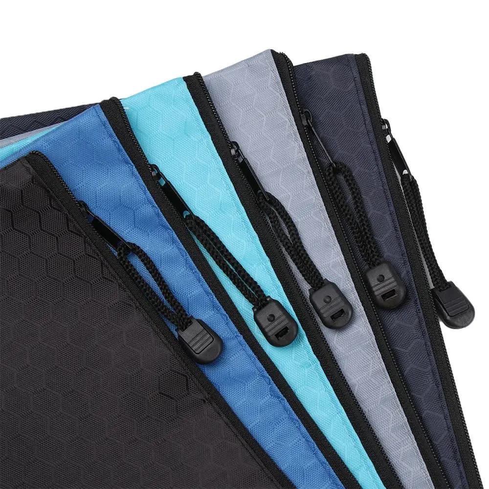 1pc cartelle di file impermeabili borsa per cancelleria borsa per carta di prova borsa per documenti astuccio per matite con cerniera borsa per penne impermeabile