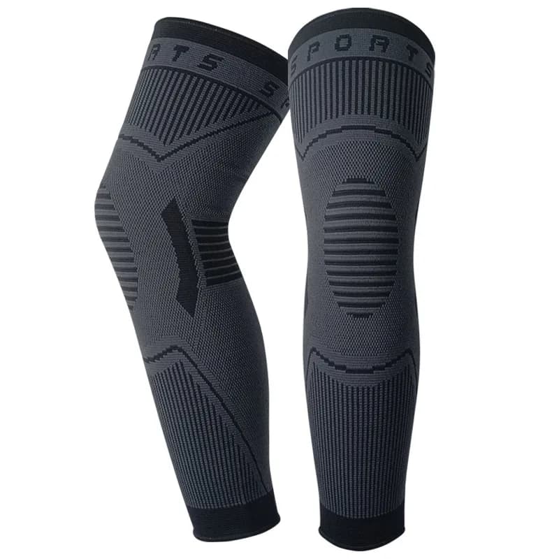 Ginocchiera lunga antiscivolo Striscia di silicone Passo Limitatore di pressione Ventilazione popliteal Maglia Corsa Protezione articolare da basket