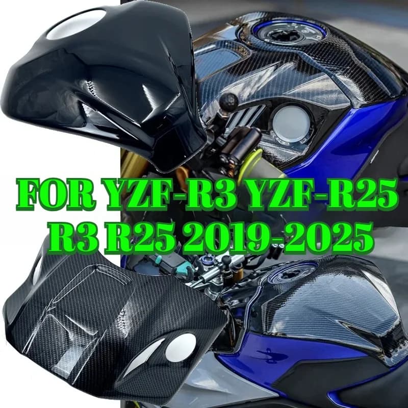 FOR YZF-R3 YZF-R25 R3 R25 2019-2025 Motorcycle Carbon Paint Oil Fuel Gas Tank Cover Tank Pad Sticker Protect Cover Guard
