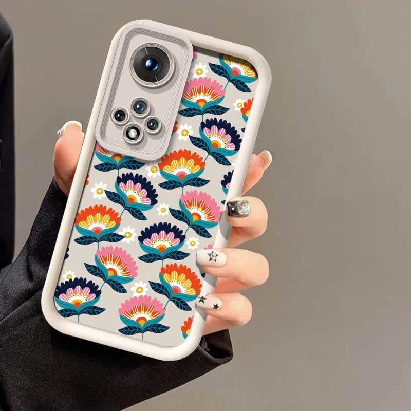 Custodia di Lusso Antiurto per Honor 600 Lite, Compatibile con Huawei Honor 400 Smart 70 50 SE 20 300 Pro 200 90 Lite, Cover Morbida con Stampa Floreale