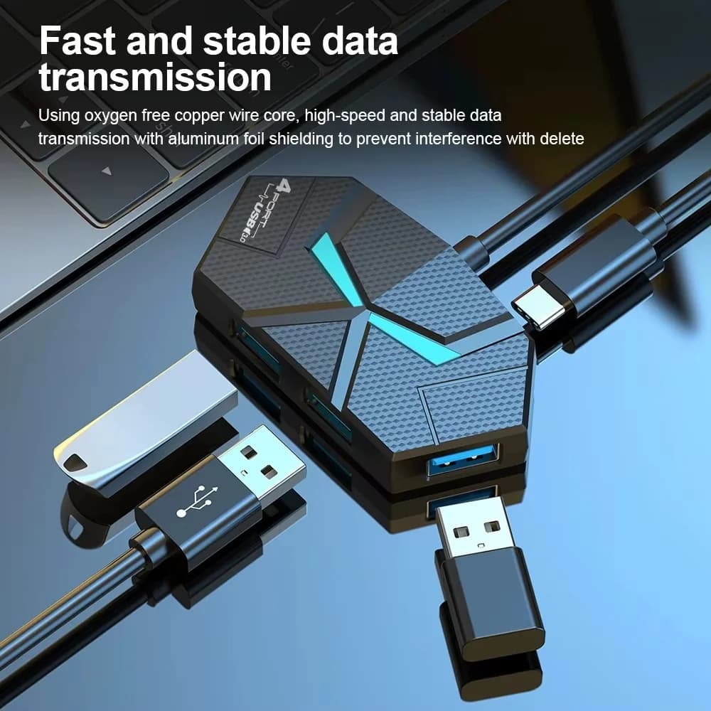 Docking station USB 3.0 HUB Type C to 7 Doors 5 Gbps high speed transmission splitter adapter for keyboard mouse portable hard disk