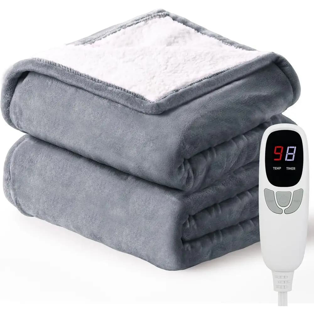 Coperta riscaldata Coperta elettrica da 50''x60'' con 9 livelli di riscaldamento 10 timer es Riscaldamento automatico Protezione da surriscaldamento ETL Cer