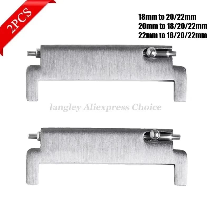 2 pz Adattatori per cinturini per orologi da 20mm a 18mm 20mm 22mm a 22mm 22mm a 20mm Perni a sgancio rapido Connettori Cinghia Barre a molla Accessori