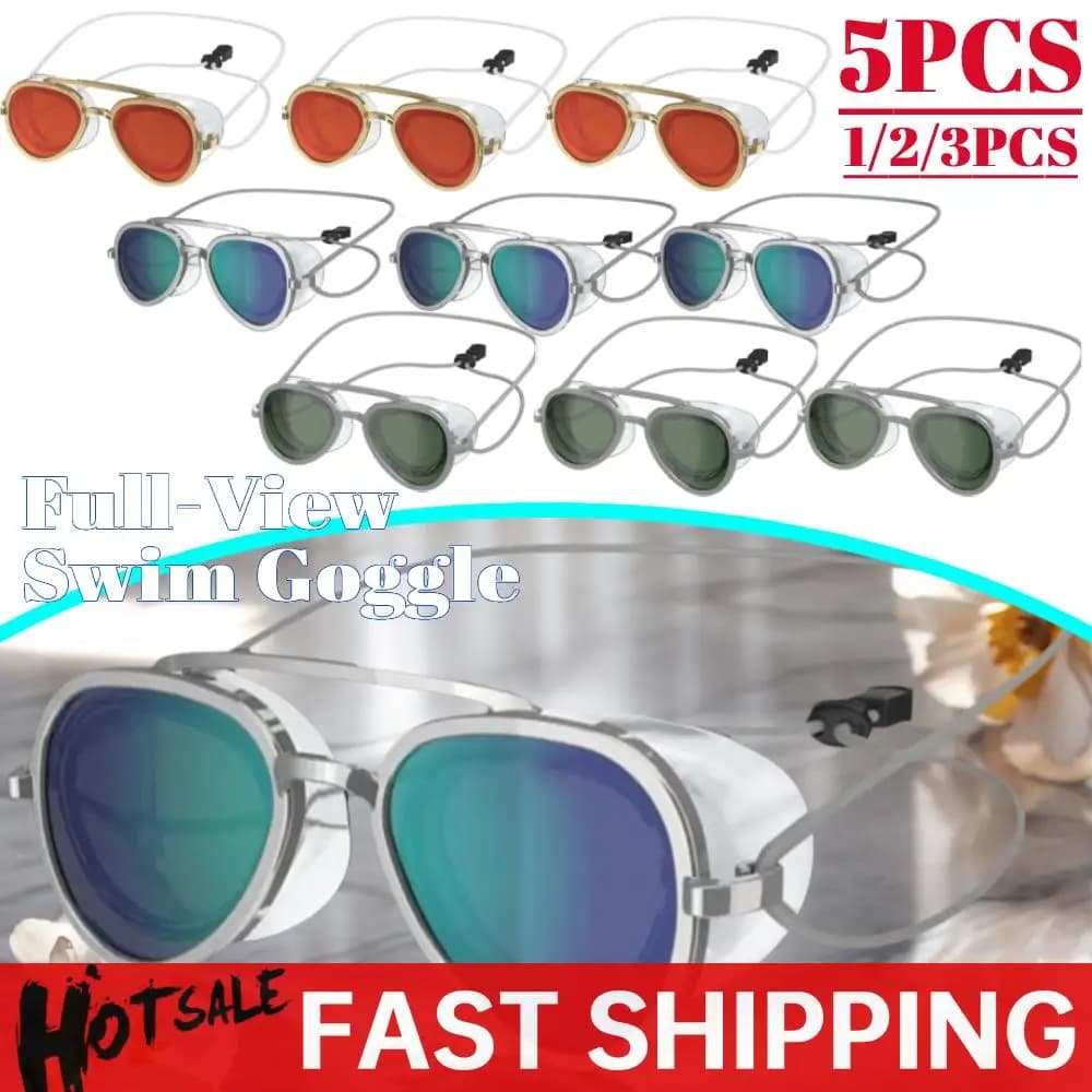 Full-Visual Swimwear Men Women's Swimwear HD Swimwear Silicone Surf Glasses Adjustable Loss Proof For Pool