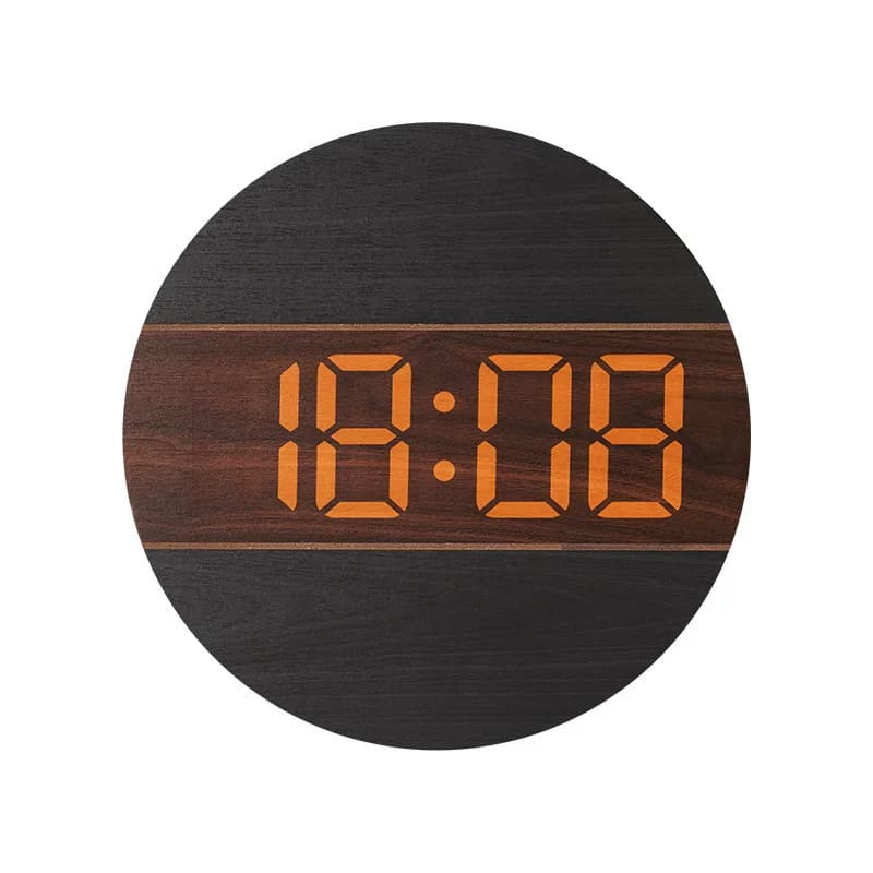 Simple Digital Wall Clock for Living Room, 12/24H, Custom Creative Decoration, Cream Style, Home Wall Clock
