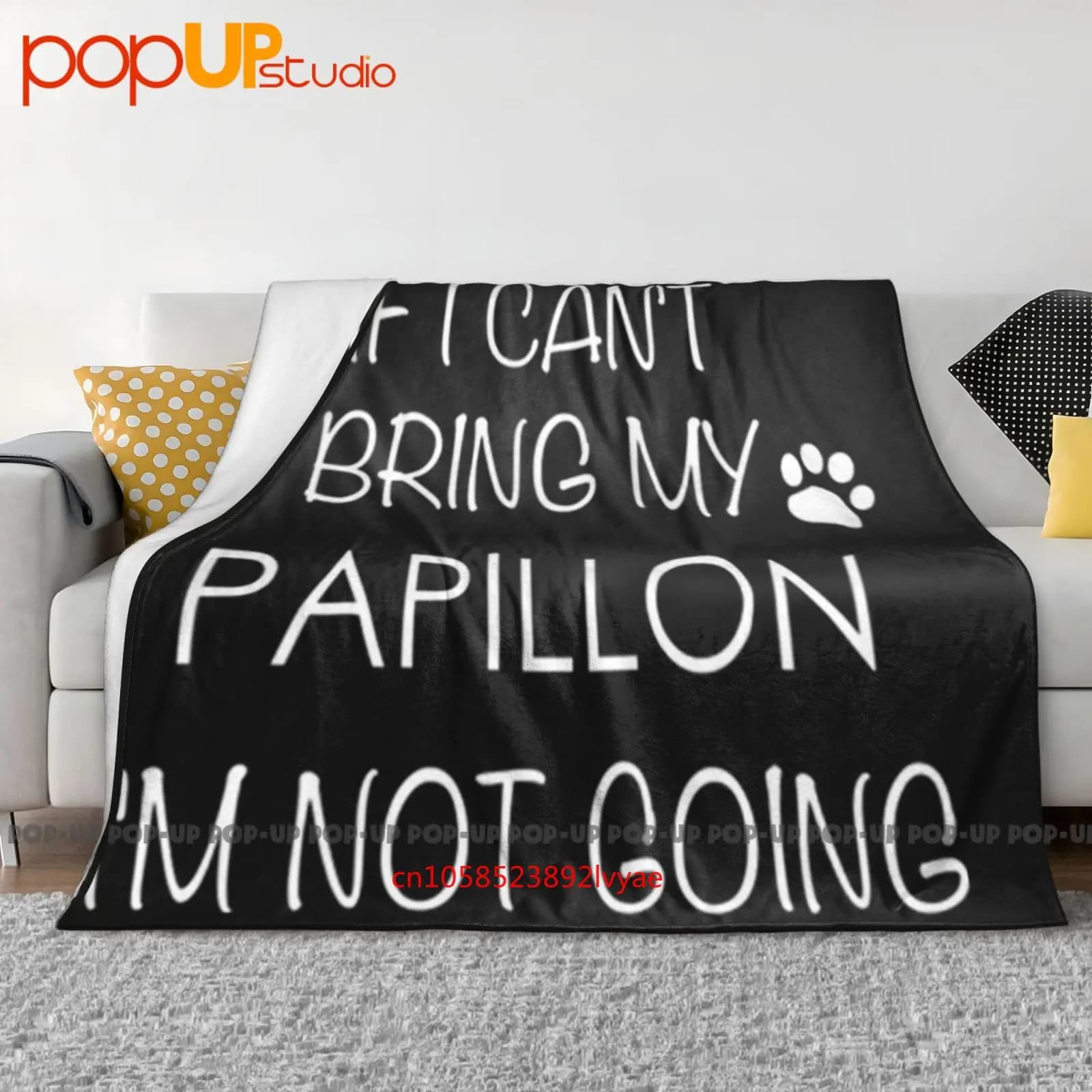 Papillion Dog Papillon Coperta ultra morbida Trapunta Copridivano invernale Copriletto