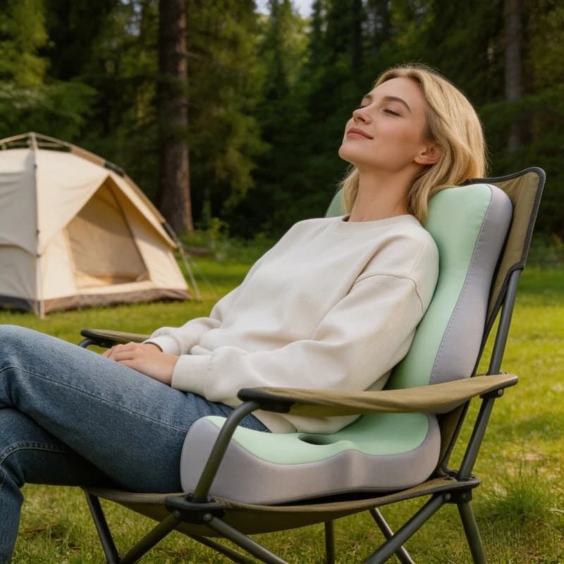 Cuscino Ergonomico in Memory Foam per Sedia da Ufficio, Supporto Lombare per Alleviare il Dolore alla Schiena e la Pressione sul Coccige, per Casa e Ufficio