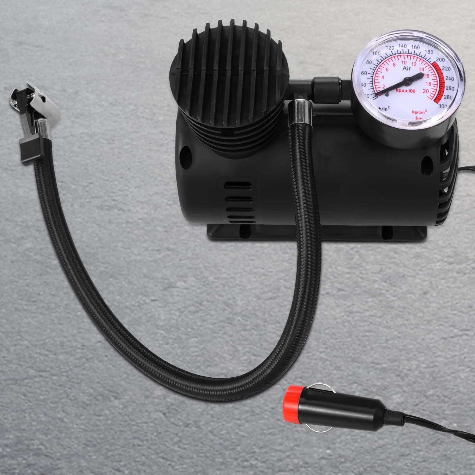 Pompa per pneumatici portatile 12V con manometro digitale per gonfiatore di pneumatici per veicoli per auto Compressore d'aria leggero per sport in bicicletta