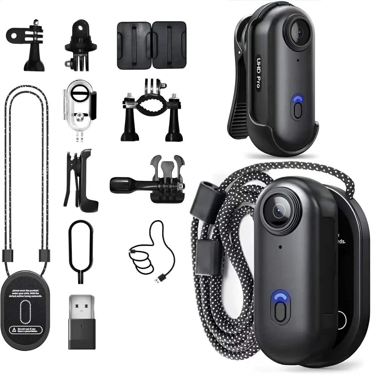 4K FHD 1080P Sports Camera for Exterior, Mini Helmet Camera for Moto, Bike, Sport, Action Cam and Video Recording