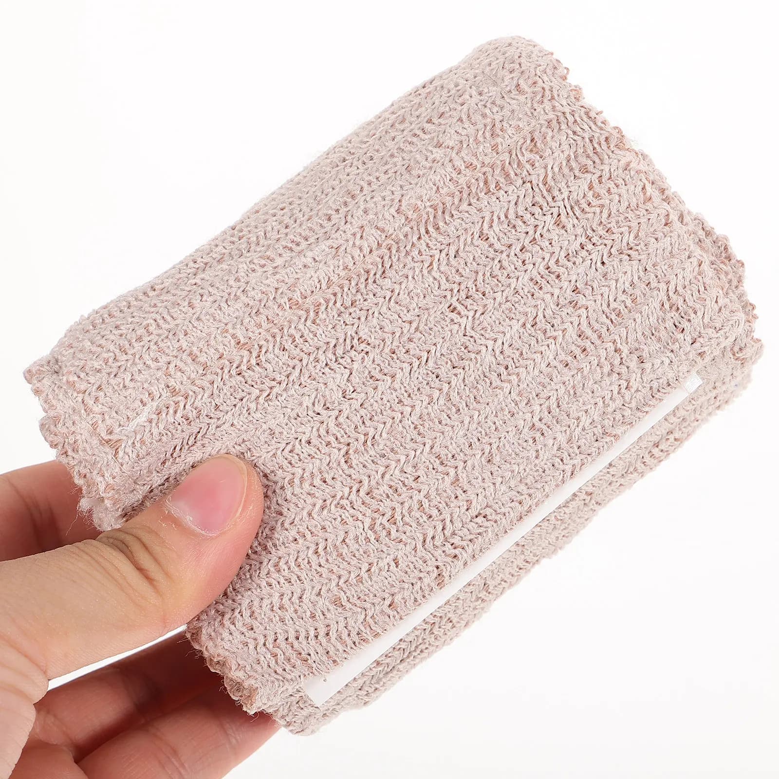 1 Rotolo di Benda Elastica Traspirante, Fasciatura Compressiva per Sport e Pronto Soccorso, Supporto per Lesioni