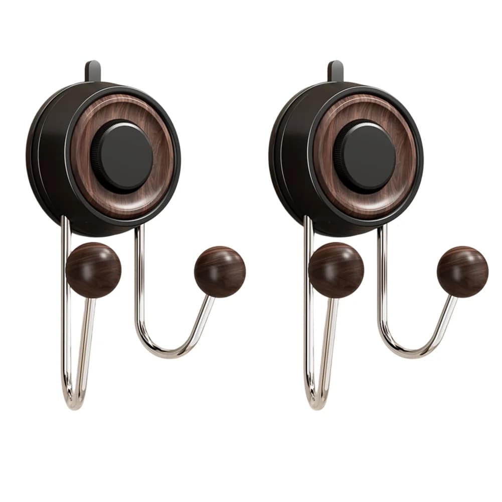Shower Accessory Suction Cup Hooks Stainless Steel ABS Strong Suction Power Removable Reusable No Drilling Required