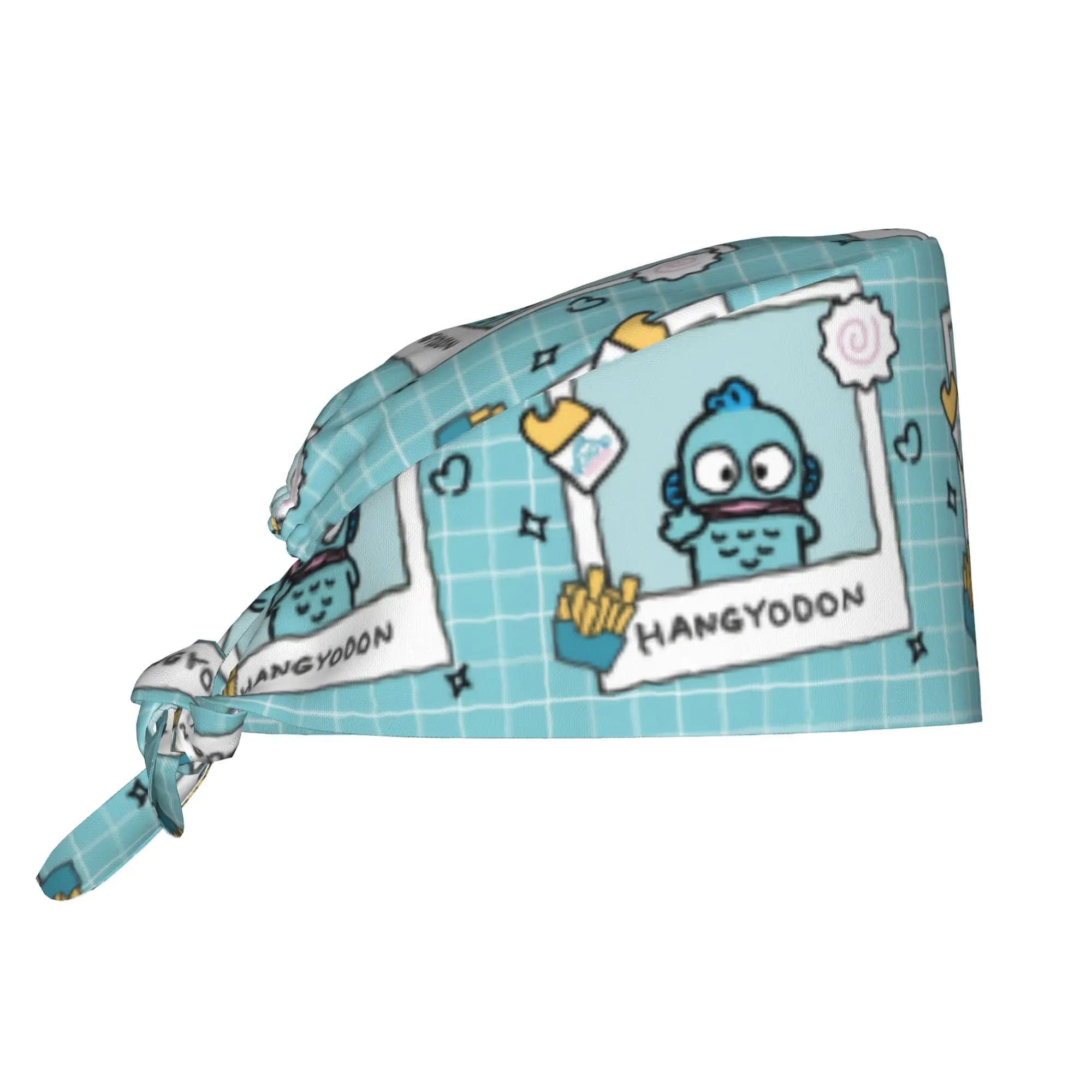 Cappello Medico Personalizzato H-Hangyodones per Personale Sanitario, Berretto Chirurgico Unisex con Simpatico Motivo a Pesce Pagliaccio per Dottori e Infermieri