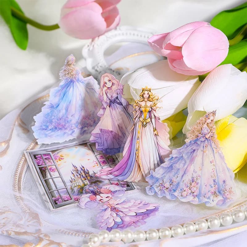 Mr. Paper, 20 pz/borsa, adesivi a tema principessa delle fiabe, album di carte, adesivi per ragazze con decorazione Collage di taccuini fatti a mano