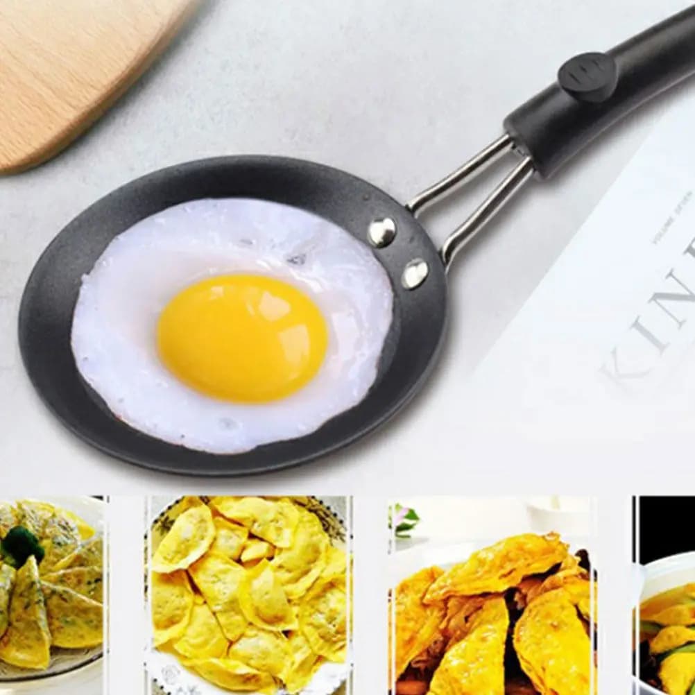 Mini Frying Pan Non-Stick Iron Skillet Flat Bottom Egg Pancake Omelette Pan Universal Gas Stove Induction Cooker Kitchen Helper