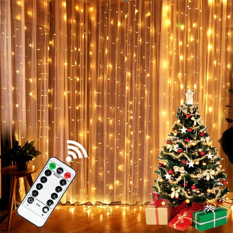 Natale LED Tenda Luce Fata Stringa Ghirlanda Decorazioni di buon Natale per la casa Regali di Capodanno Natale Navidad Festa di nozze