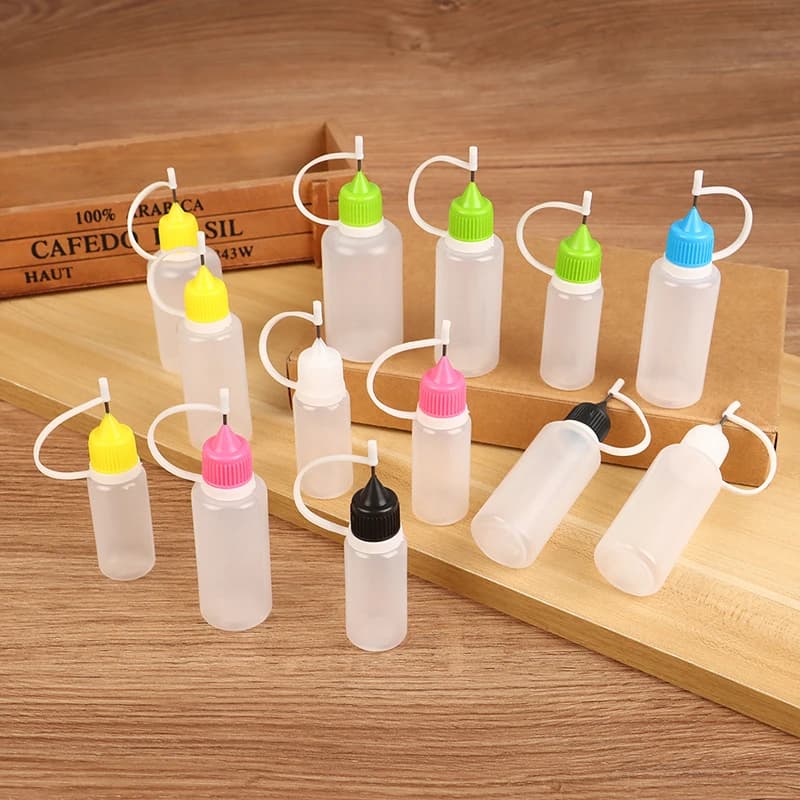 5 pz 10/20/30ML plastica riutilizzabile ceramica strumenti di ceramica Squeezable ago bottiglia punto linea fai da te strumenti di argilla polimerica regali
