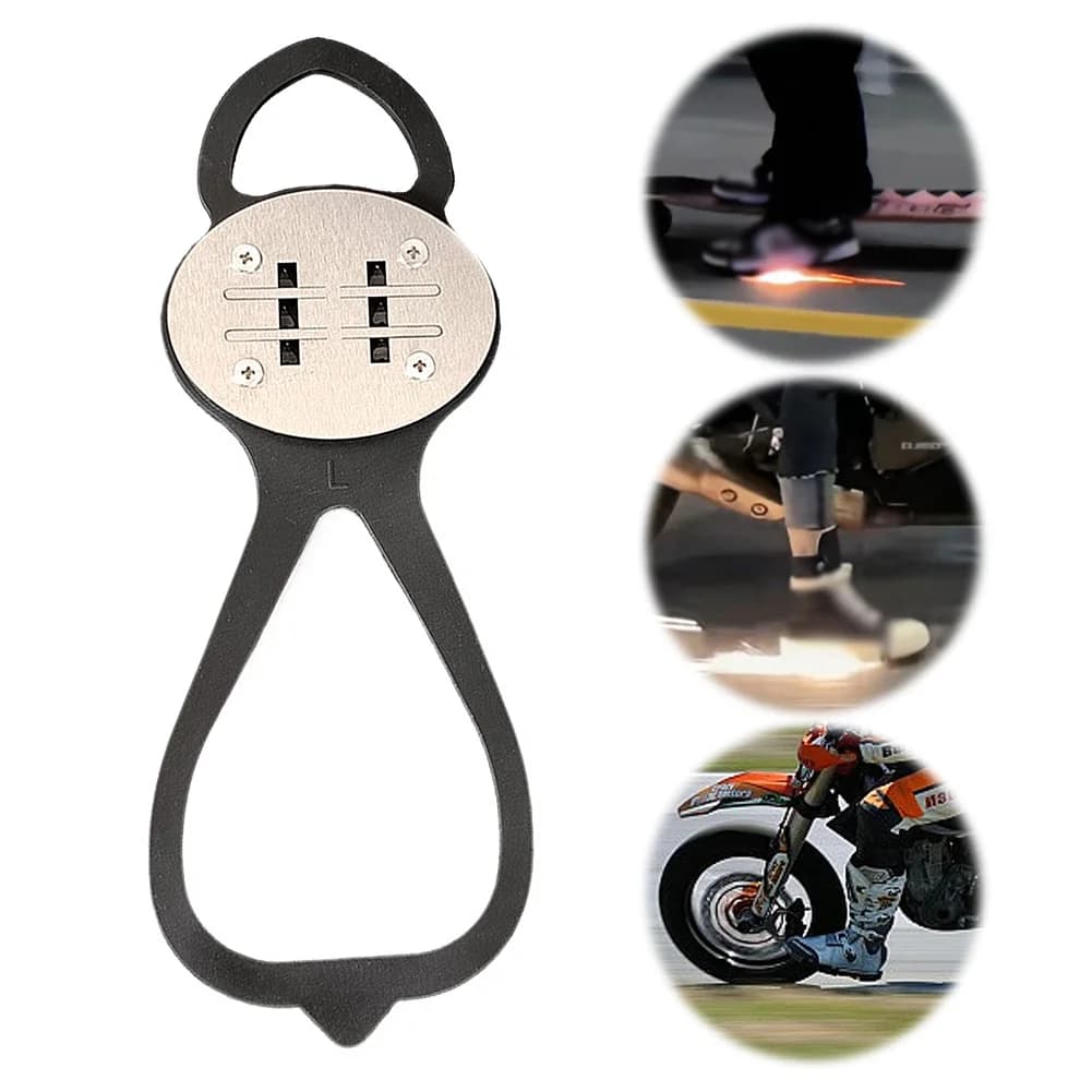 Sole Hit Flint bicicletta Spark Shoes Cover dispositivo effetto speciale Skateboard Flint Set bicicletta moto Cool Skateboard Sparks