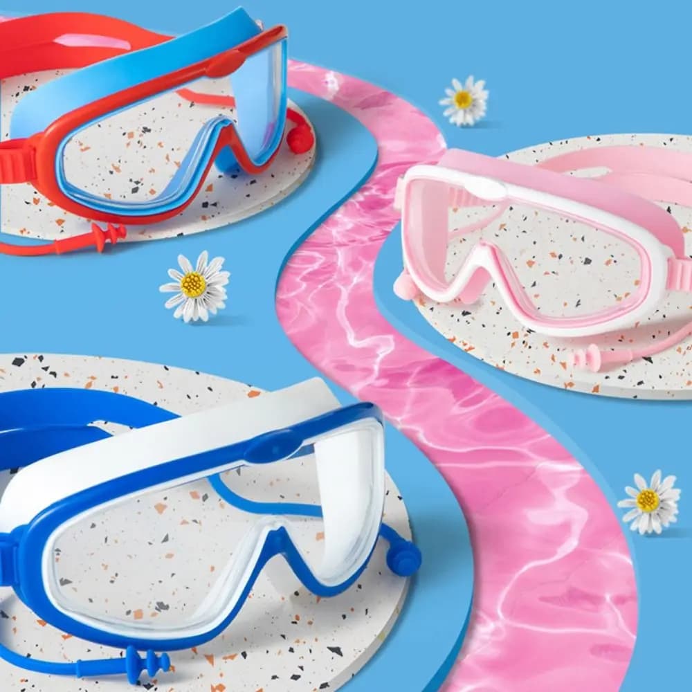 Big Frame Swimming Goggles Anti Fog Wide View Swim Glasses Professional Elastic Swimming Eyewear Swimming Beginner
